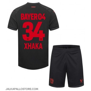 Bayer Leverkusen Granit Xhaka #34 Kotipaita Lapsille 2023-24 Lyhythihainen (+ shortsit)